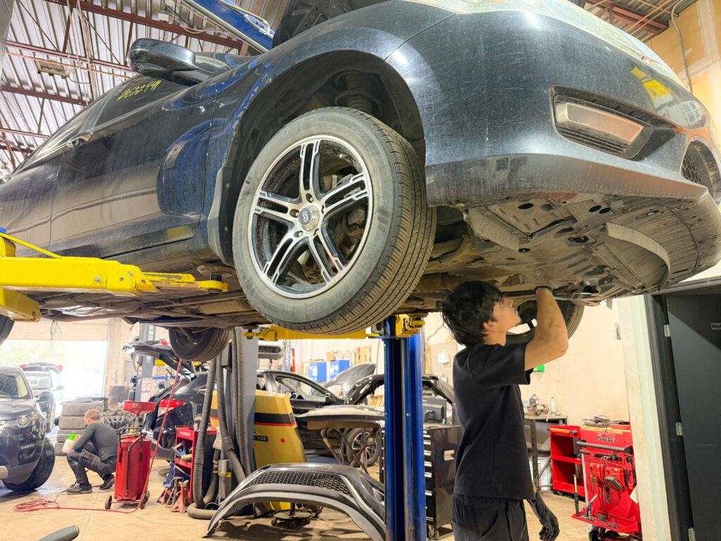 Car shaking while driving inspection at Megasell Motors Service Centre in Edmonton