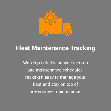 Fleet maintenance tracking and preventative maintenance management for commercial vehicles.